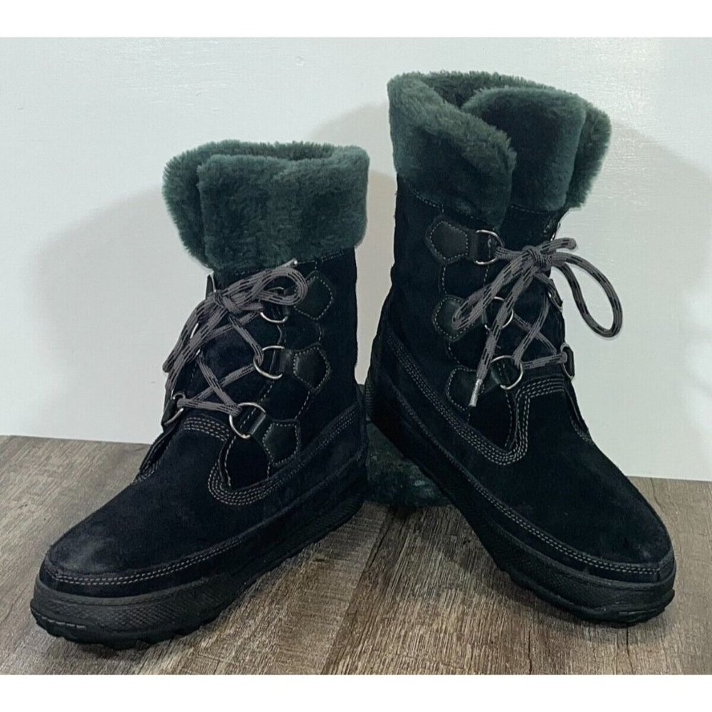 Timberland * MukLuk * Women's 8 * Leather Boots * Shearling Lined * Green